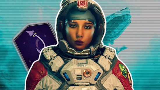Starfield Piloting skill boost: an image of Andreja as an astronaut in the Xbox RPG