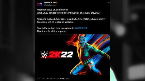 WWE 2K22 Servers Are Shutting Down