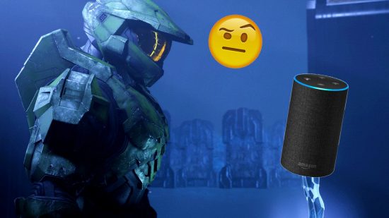 Xbox new Series X console: an image of Master Chief from Halo looking at an Alexa