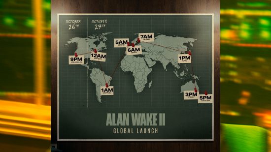 Alan Wake 2 launch times global xbox ps5
