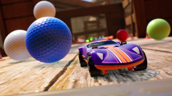 Best games: a tiny car being chased by golf balls Indiana Jones-style in Hot Wheels Unleashed 2 Turbocharged