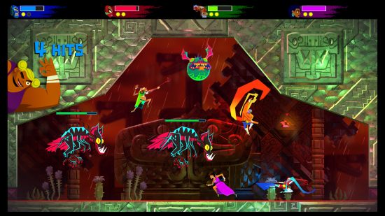 Best Metroidvania games: a colorful lucha libre smackdown in Guacamelee! 2