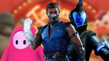 Best multiplayer games: Sub-Zero from Mortal Kombat in front of a Warlock from Destiny 2 and a bean from Fall Guys
