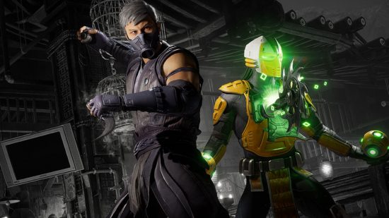 Best multiplayer games: Smoke and Sektor during fatality in Mortal Kombat 1