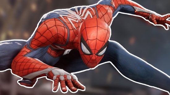 Best PS4 games: Spider-Man in his red and blue suit, hunched over