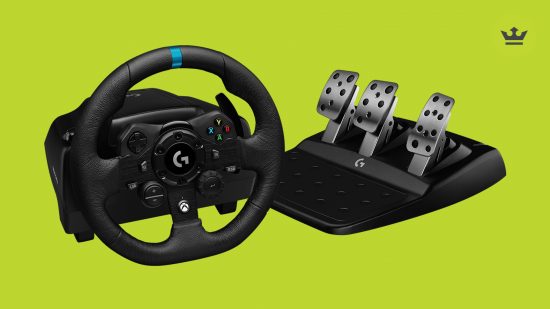 Best PS5 accessories: The Logitech G923 steering wheel and pedals