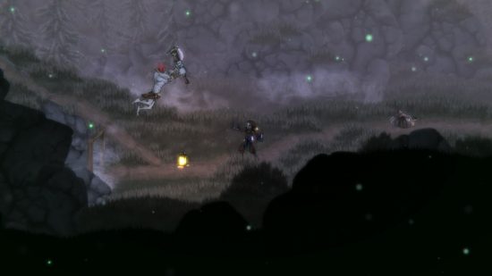 Best soulslikes: Character getting ambushed by an enemy in Salt and Sacrifice