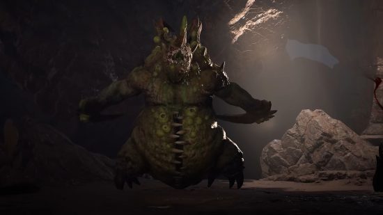 Best Xbox co-op games: a giant disgusting green-hued beast in Diablo 4