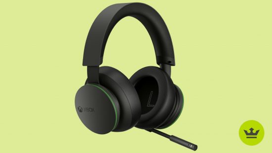 Best Xbox One headsets: The official Xbox Wireless Headset placed against a light green background.