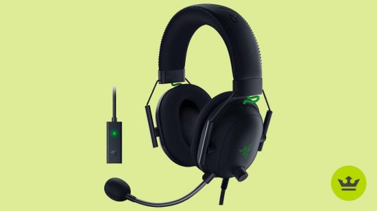 Gaming headset best mic: The Razer BlackShark V2 gaming headset with the mic attached.