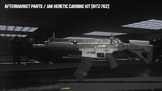 MW3 Aftermarket Parts: The JAK Heretic Carbine Kit for the MTZ-762 battle rifle.