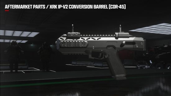 MW3 Aftermarket Parts: The XRK IP-V2 Conversion Barrel for the COR-45 handgun.