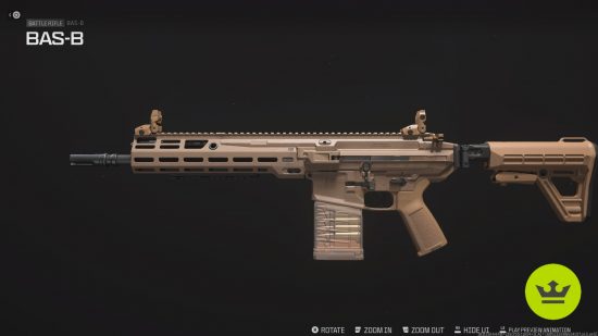 MW3 guns: An image of the BAS-P battle rifle.