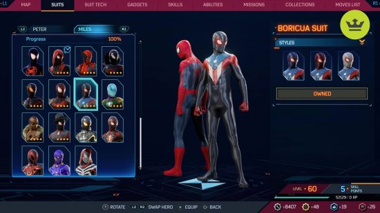 Spider-Man 2 PS5 suits: Boricua Suit in Spider-Man 2 PS5