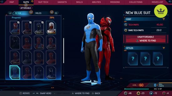 Spider-Man 2 PS5 suits: New Blue Suit in Spider-Man 2 PS5