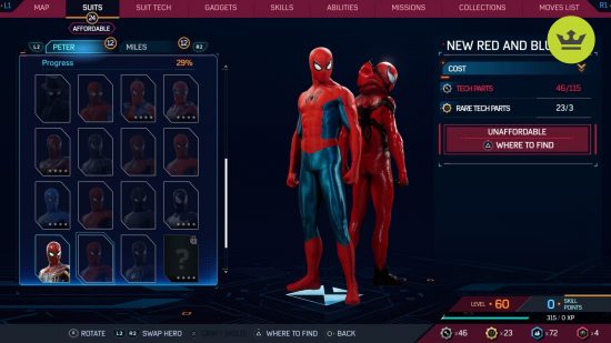 Spider-Man 2 PS5 suits: New Red and Blue Suit in Spider-Man 2 PS5