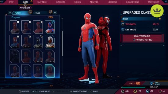 Spider-Man 2 PS5 suits: Upgraded Classic Suit in Spider-Man 2 PS5