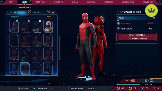 Spider-Man 2 PS5 suits: Upgraded Suit for Peter in Spider-Man 2 PS5