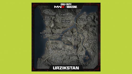 Warzone Al Mazrah leaving: an image of the new Warzone map