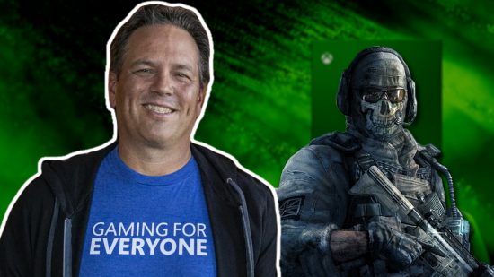Xbox classic Call of Duty servers: an image of Phil Spencer and Ghost from MW2