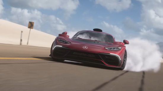 Best battle royale games: a red Mercedes-AMG in Forza Horizon 5