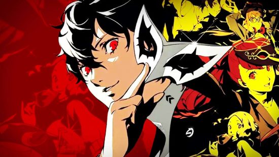 Best games: Joker character holding his mask in Persona 5 Royal key art