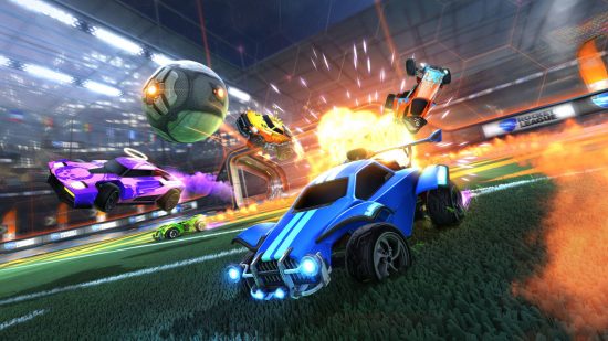 Best PS4 games: Two cars race for the ball in Rocket League