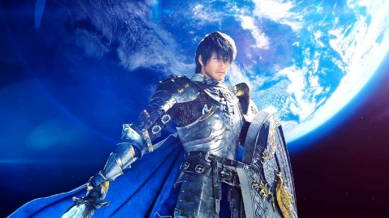 Best PS5 RPG games: Man wearing knight-style armor in Final Fantasy XIV Endwalker key art