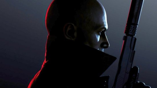 Best roguelike games: Agent 47 side profile with a suppressed pistol in Hitman World of Assassination key art