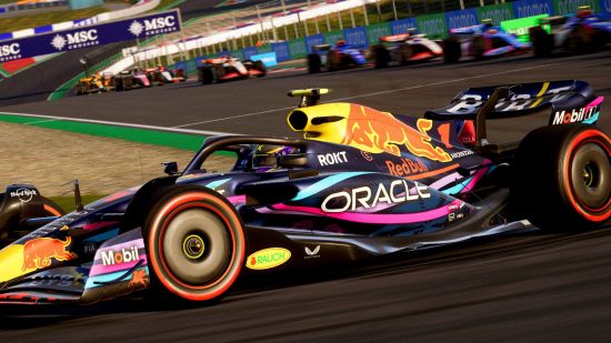 Best sports games: a Red Bull car in F1 23