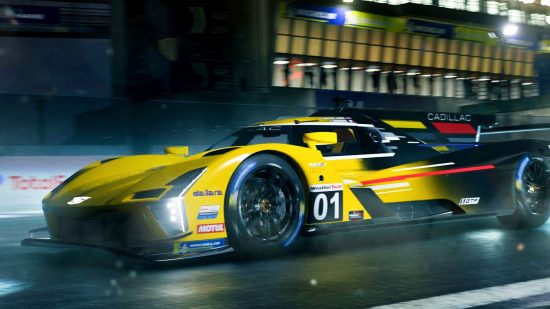Best sports games: a sleek yellow car in Forza Motorsport