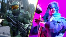Best Xbox FPS Games 2024: An image of Master Chief in Halo Infinite and a contestant in The Finals Season 2.