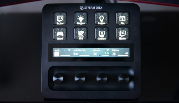 Elgato Stream Deck plus review: a front view of the Stream Deck +