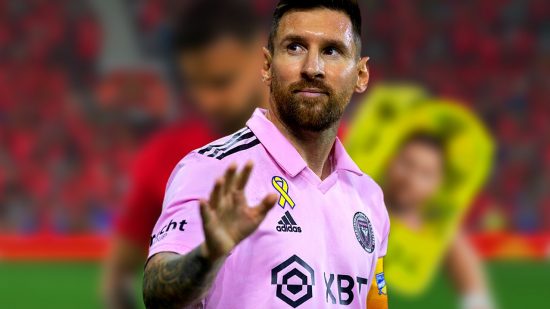 FC 24 Radioactive players leaks Messi: an image of Messi waving his hand