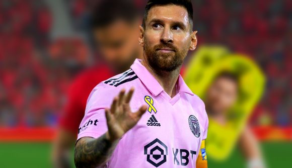 FC 24 Radioactive players leaks Messi: an image of Messi waving his hand