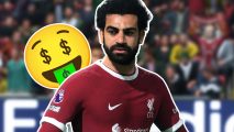 FC 24 sale: Liverpool's Mo Salah in a red jersey