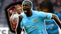 FC 24 Triple Threat Yaya Toure: an image of the Manchester City player celebrating