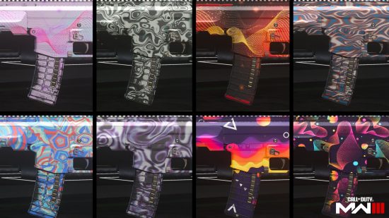 MW3 camos: A collage of new camos that can be earned in multiplayer.