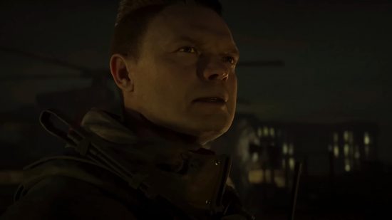 MW3 cast: Andrei Nolan can be seen with a dimly-lit city in the background