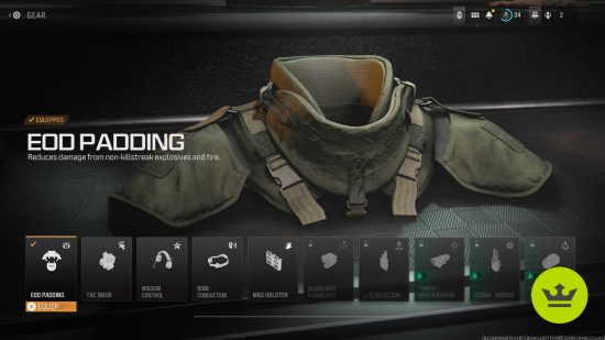 MW3 meta: The EOD Padding flak jacket in the Vest menu.