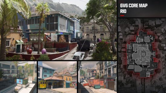 MW3 multiplayer Season 1: An overview of the Rio map.