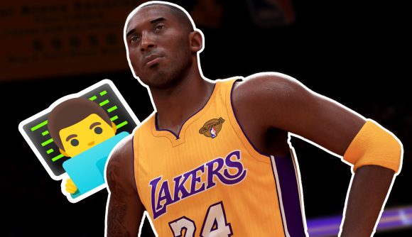 NBA 2K24 Locker Codes: Kobe standing tall in a Lakers jersey
