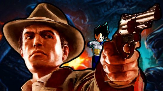 PS Plus November 2023 free games: an image of Vito Scaletta from Mafia 2 and Vegeta from Dragon Ball