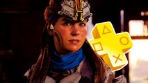PS Plus sale Black Friday: an image of Aloy with the PS Plus logo