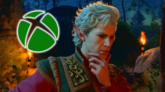 Baldur's Gate 3 Xbox save bug: an image of Astarion thinking