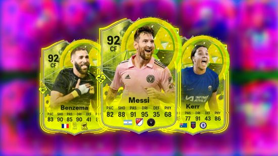FC 24 Radioactive: three player cards from the promo