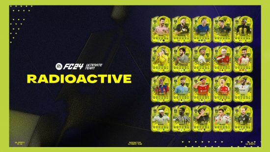 FC 24 Radioactive: an image of all the players in the promo