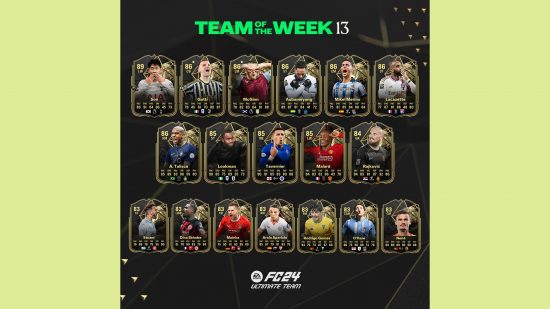 FC 24 TOTW 13 - the complete list of players who have received TOTW 13 cards