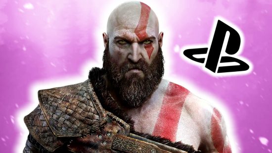God of War Ragnarok Valhalla ending PS5 Kratos: an image of the god of war and the PlayStation logo