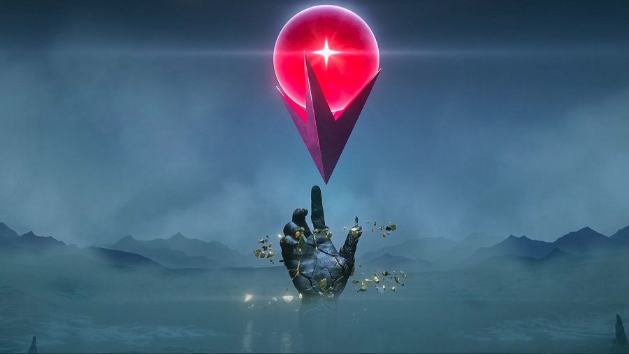 Light No Fire key art depicting a hand reaching out of a dark fog at a red orb and cone